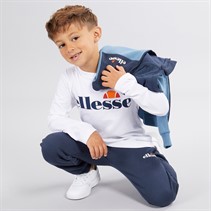 Ellesse Boys Harrison Hoodie T-Shirt And Joggers Set Blue/White