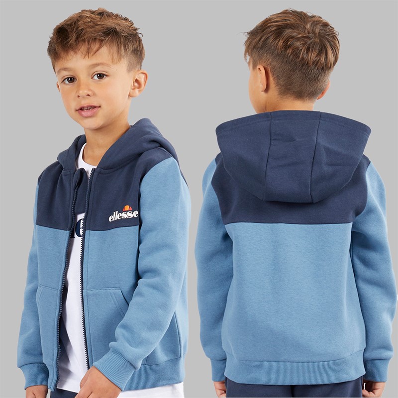 Ellesse Junge Harrison Hoodie T-Shirt und Jogginghose Set Blau / Weiß