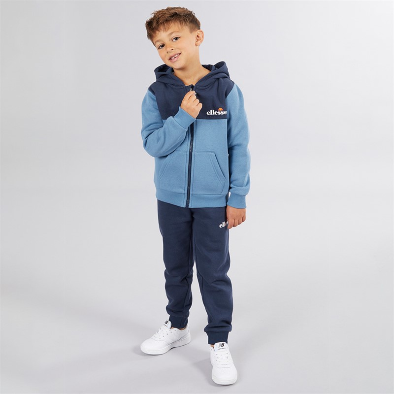 Ellesse Junge Harrison Hoodie T-Shirt und Jogginghose Set Blau / Weiß