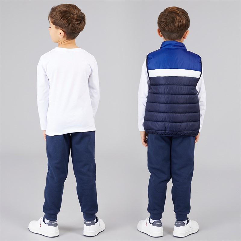 Ellesse Junge Jacob Weste T Shirt Und Jogginghose Set Dunkelblau