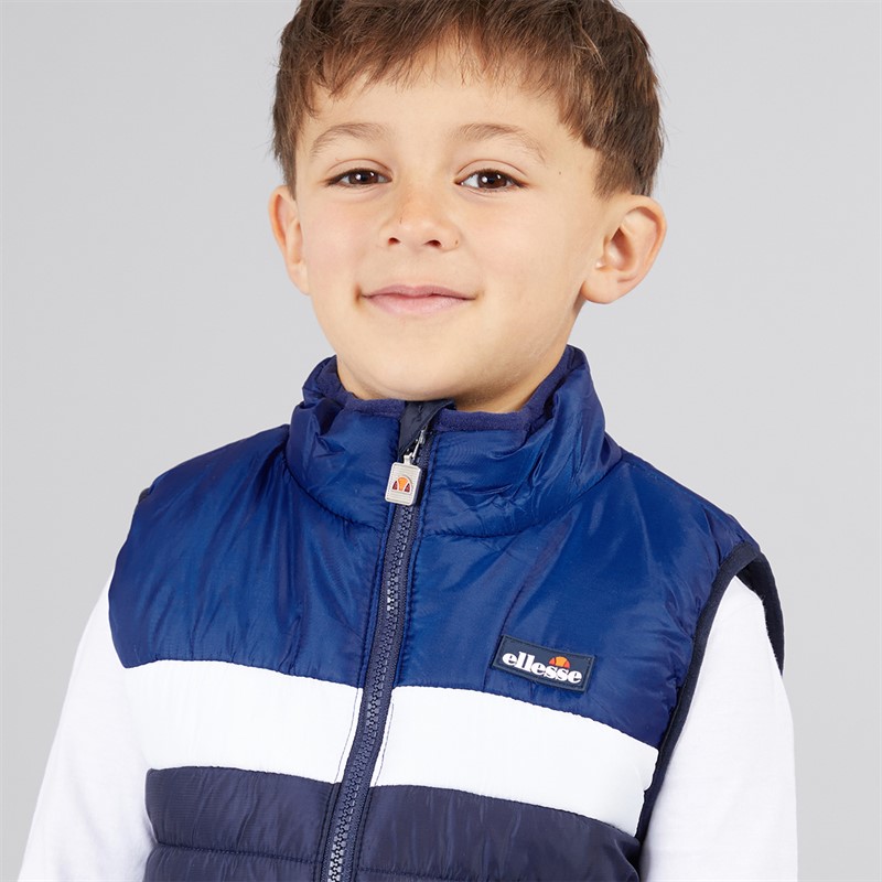 Ellesse Junge Jacob Weste T Shirt Und Jogginghose Set Dunkelblau