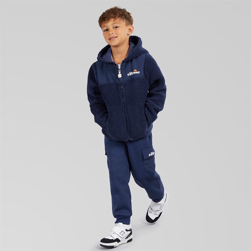 Ellesse Veste à Capuche Sherpa et jogging Enrique Garçon Bleu Marine