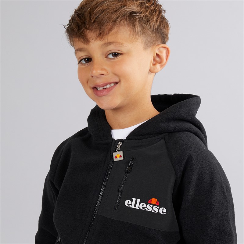 Ellesse Junge Dylan Polarfleece Hoodie und Jogginghose Schwarz