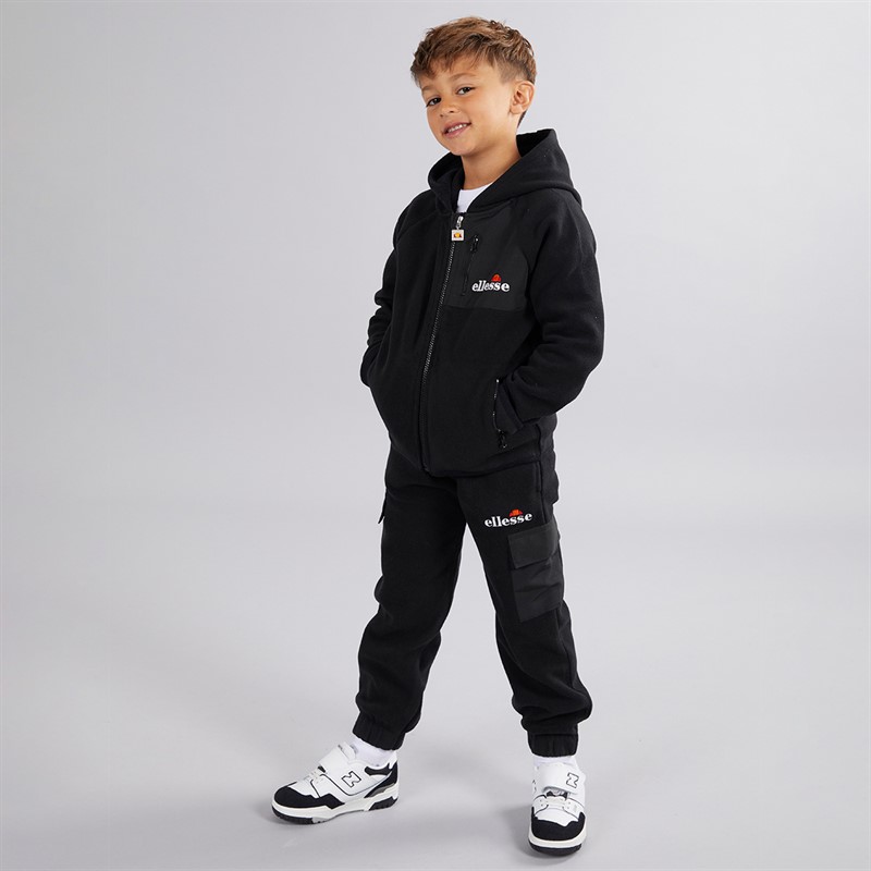 Ellesse Junge Dylan Polarfleece Hoodie und Jogginghose Schwarz