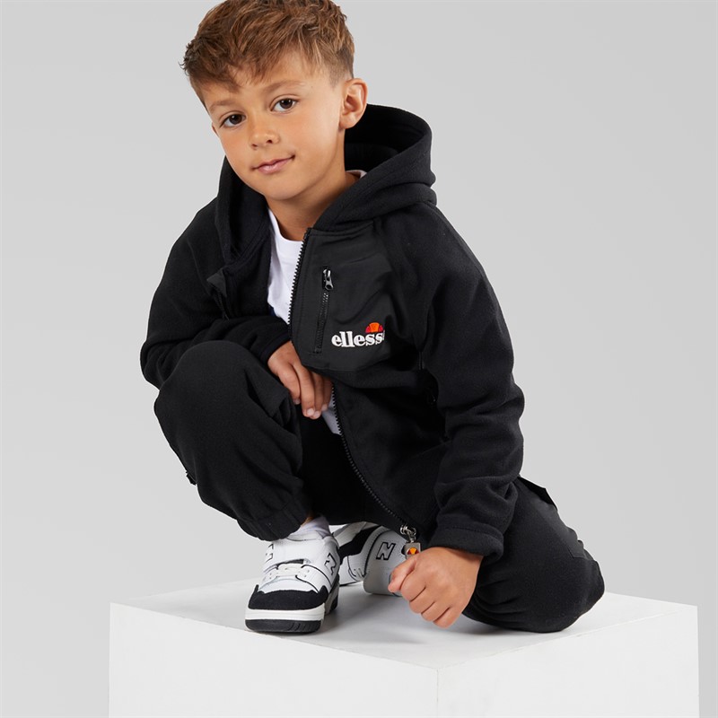 Ellesse Junge Dylan Polarfleece Hoodie und Jogginghose Schwarz
