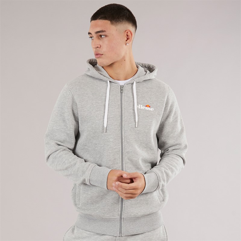 Ellesse Herren Tofield Reißverschluss Hoodie Light Grey Marl