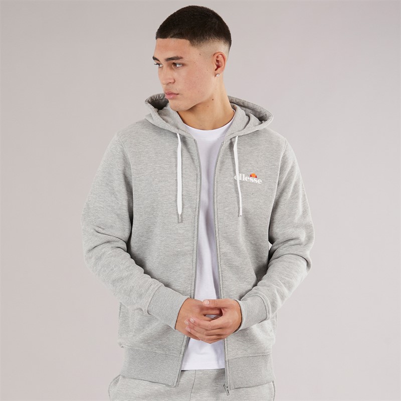 Ellesse Herren Tofield Reißverschluss Hoodie Light Grey Marl