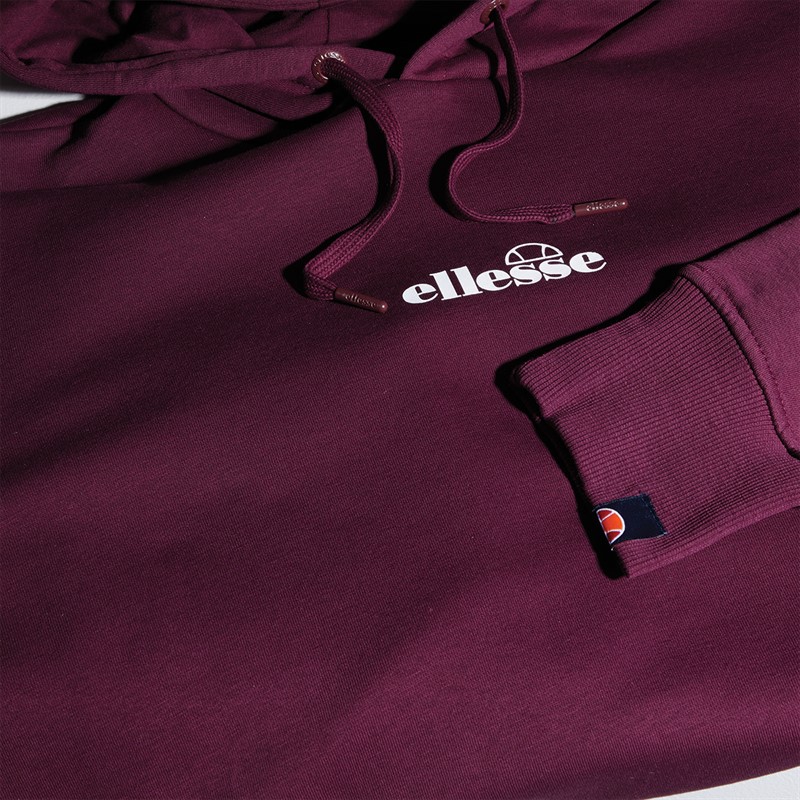 Ellesse Mens Pershuta Hoodie Burgundy