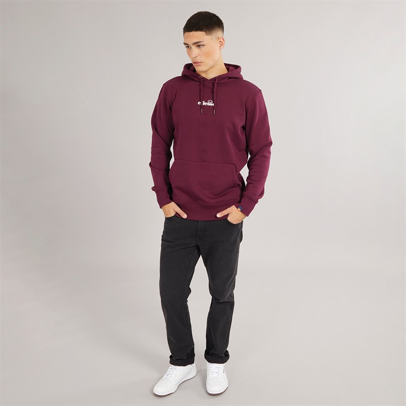 Ellesse Mens Pershuta Hoodie Burgundy
