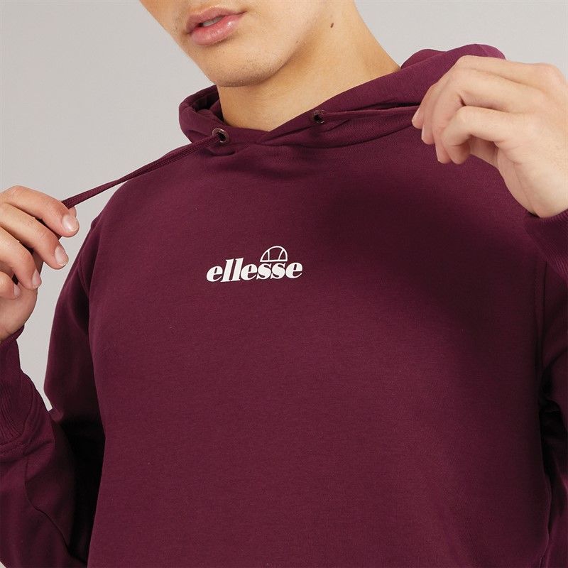 Ellesse Mens Pershuta Hoodie Burgundy