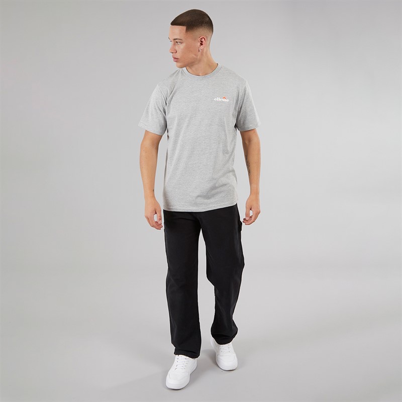 Ellesse Herren Benzina Heritage Rück Logo T Shirt Grey Marl