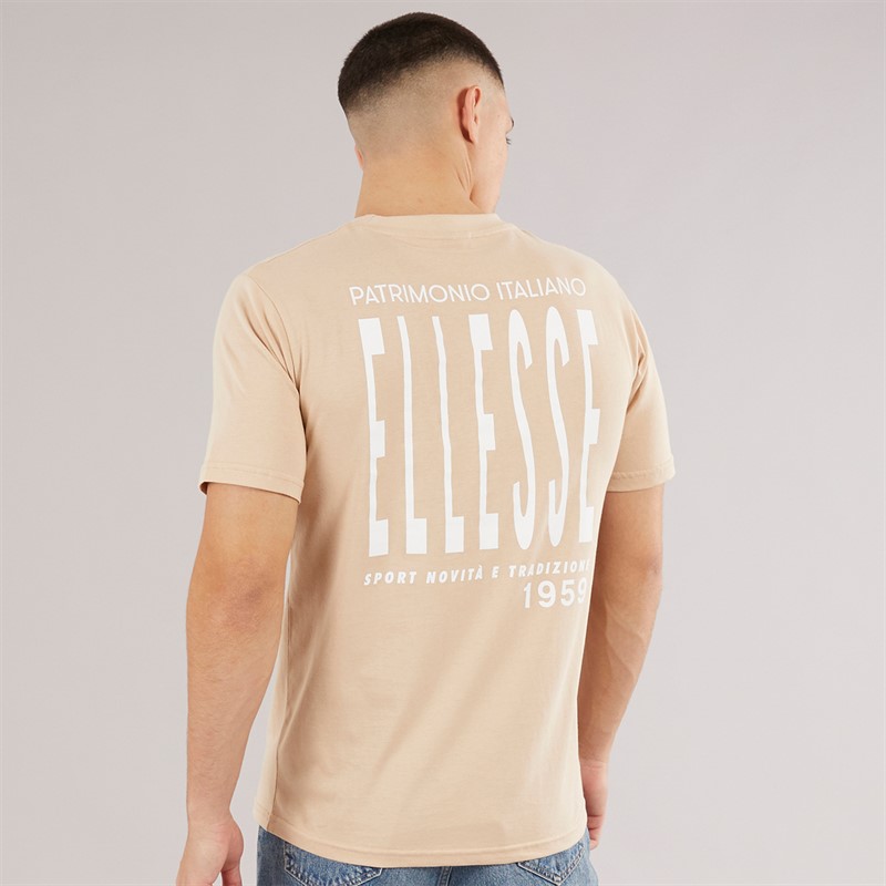 Ellesse Herren Retanna Rücken Logo T Shirt Natural