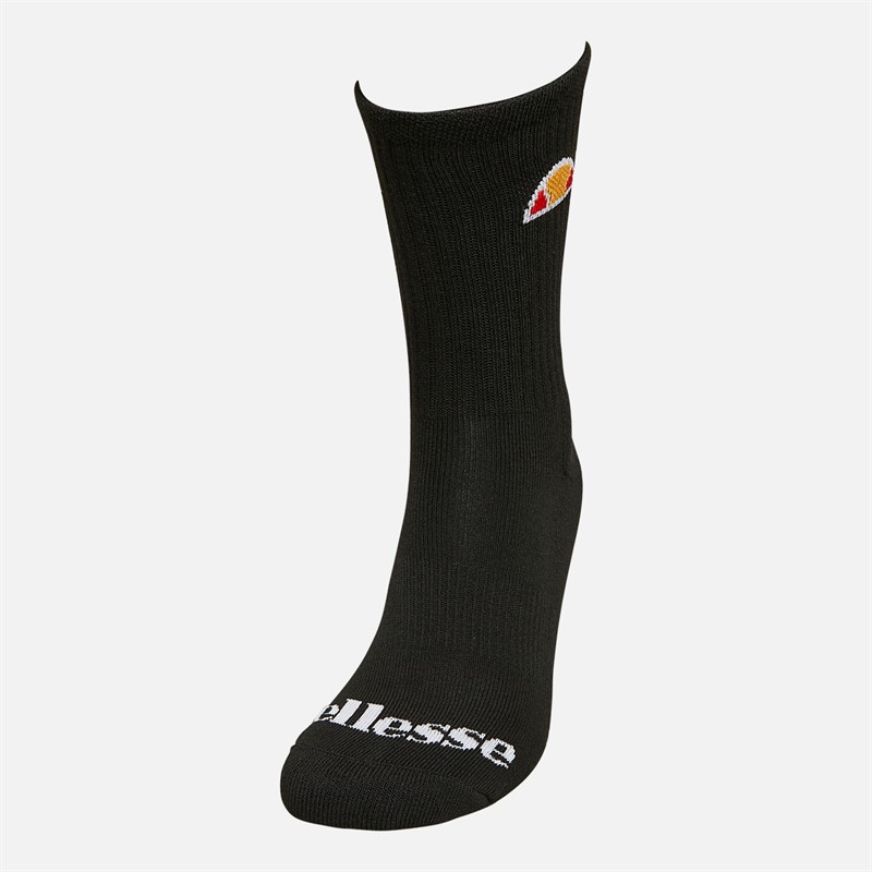 Ellesse Zehner Packung Crew Socken Schwarz