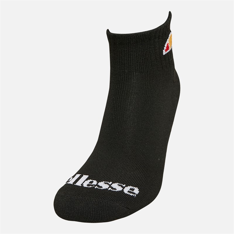 Ellesse Trzy pary skarpetek za kostkę dla dzieci kolor czarny
