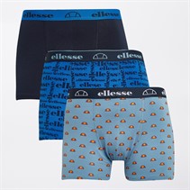 Ellesse Heren Drie Pak Boxer Trunks Blauw / Marineblauw