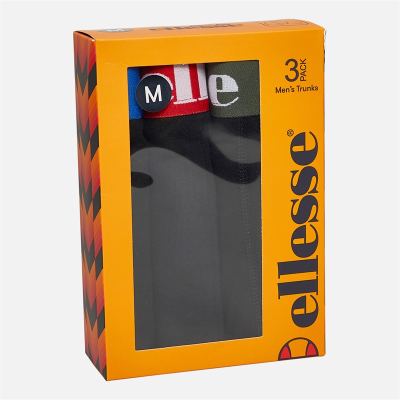 Ellesse Herren 3er-Pack Boxershorts Blau / Rot / Khaki