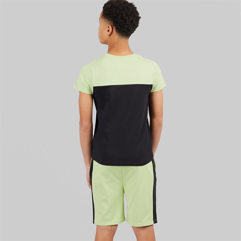 Ellesse Junior Boys Adamo T-Shirt And Cargo Shorts Set Light Green 511