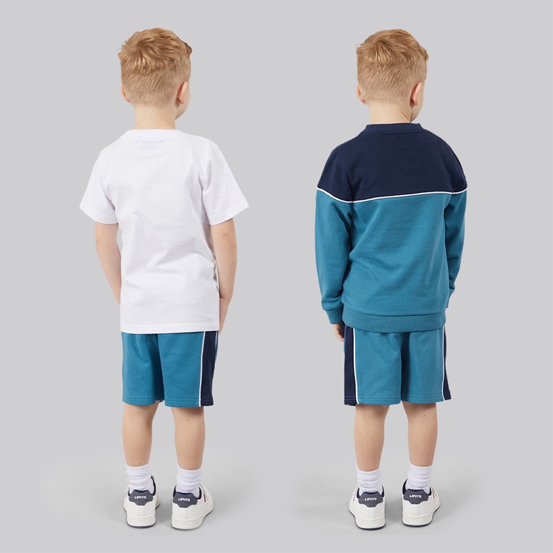 Ellesse Boys Adrian Sweatshirt T-Shirt And Shorts Three Pack Set Dark Blue 420