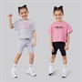 Ellesse Girls Carmela Logo T-Shirts And Shorts Four Piece Set Grey Marl 112