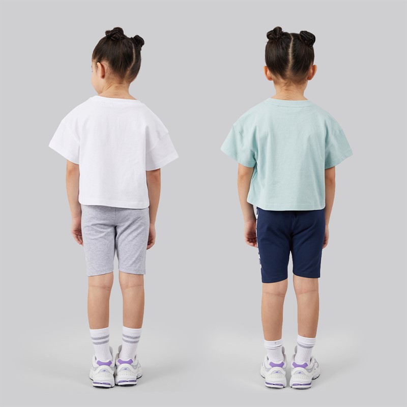 Ellesse Girls Ottavia Logo T-Shirts And Shorts Four Piece Set Light Green 511