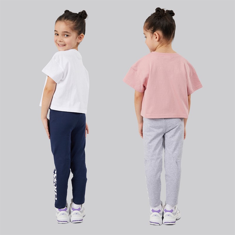 Ellesse Girls Violetta Logo T-Shirts And Leggings Four Piece Set Pink 814