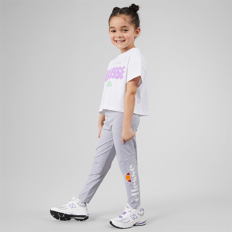 Ellesse Girls Serafina Logo T-Shirts And Leggings Four Piece Set Light Purple 302