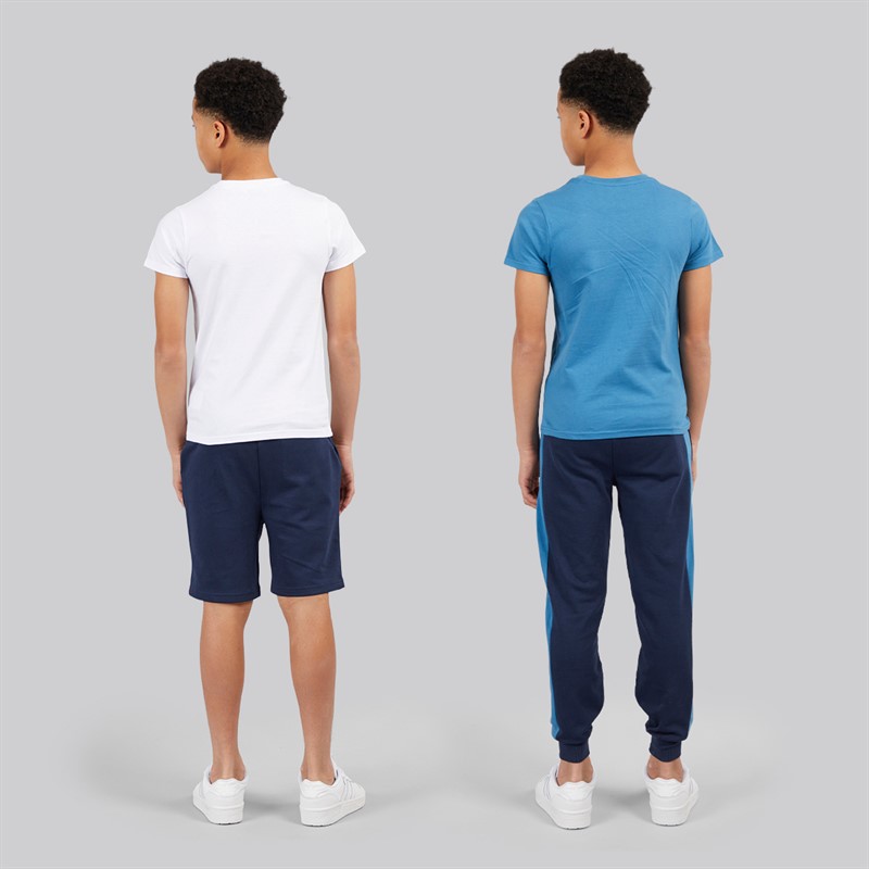 Ellesse Junior Boys Lucas T-Shirts Shorts And Joggers Four Pack Set Navy 429