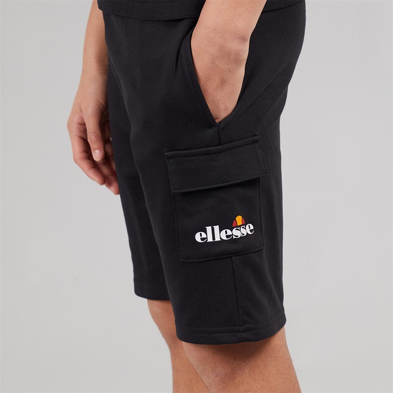 Ellesse Junior Boys Romolo T-Shirt And Cargo Shorts Set True Black 011