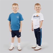 Ellesse Boys Issac T-Shirts Shorts And Joggers Four Piece Set Navy 429