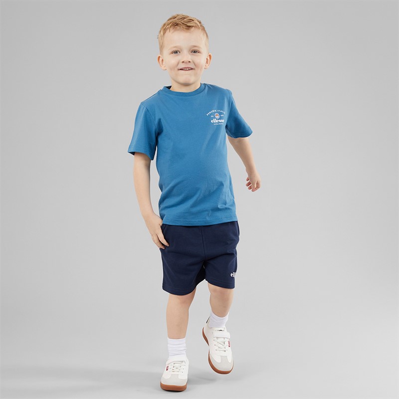 Ellesse Boys Issac T-Shirts Shorts And Joggers Four Piece Set Navy 429