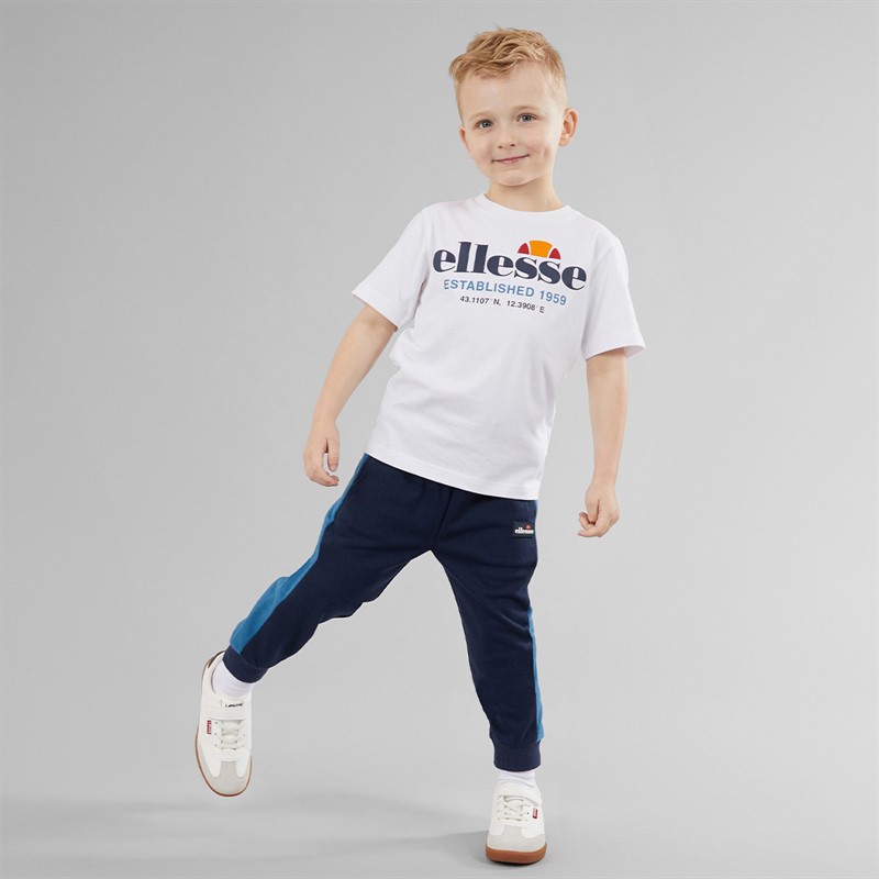 Ellesse Boys Issac T-Shirts Shorts And Joggers Four Piece Set Navy 429