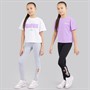 Ellesse Junior Girls Serafina Logo T-Shirts And Leggings Four Piece Set Light Purple 302