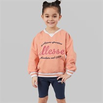 Ellesse Girls Livia Sweatshirt And Shorts Set Pink 814