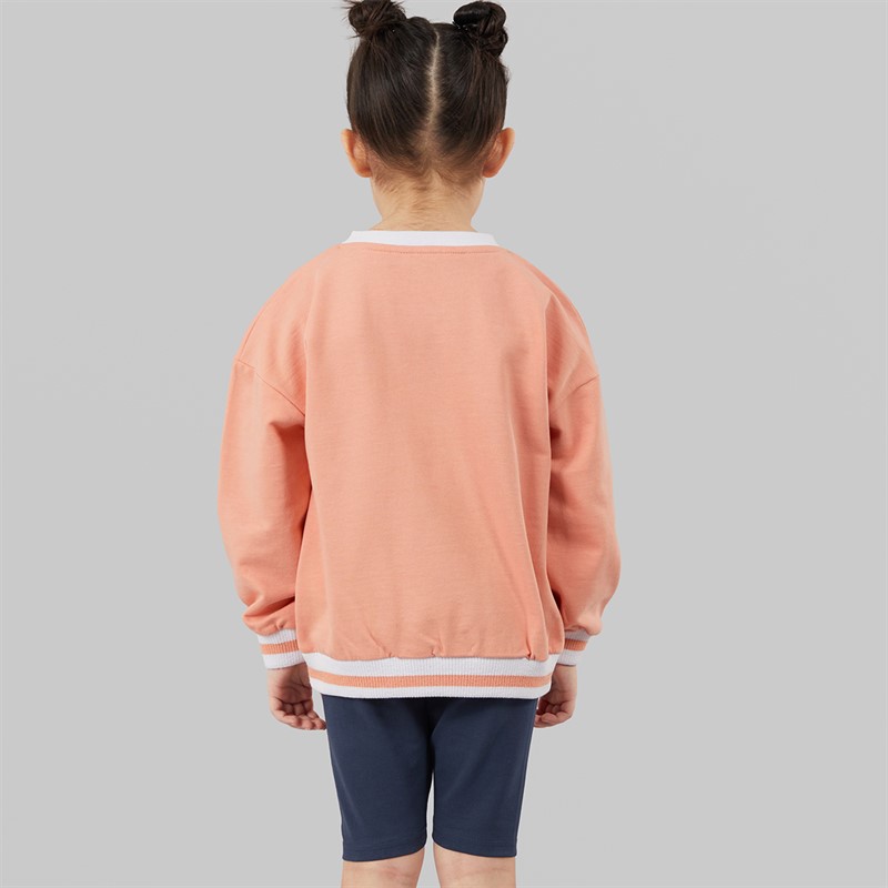 Ellesse Girls Livia Sweatshirt And Shorts Set Pink 814