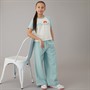 Ellesse Junior Girls Fiorella Logo T-Shirt And Track Pants Set Light Green 511