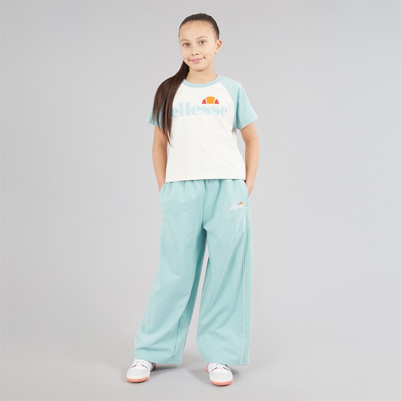Ellesse Junior Girls Fiorella Logo T-Shirt And Track Pants Set Light Green 511