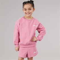 Ellesse Girls Chiara Sweatshirt And Shorts Set Pink 814