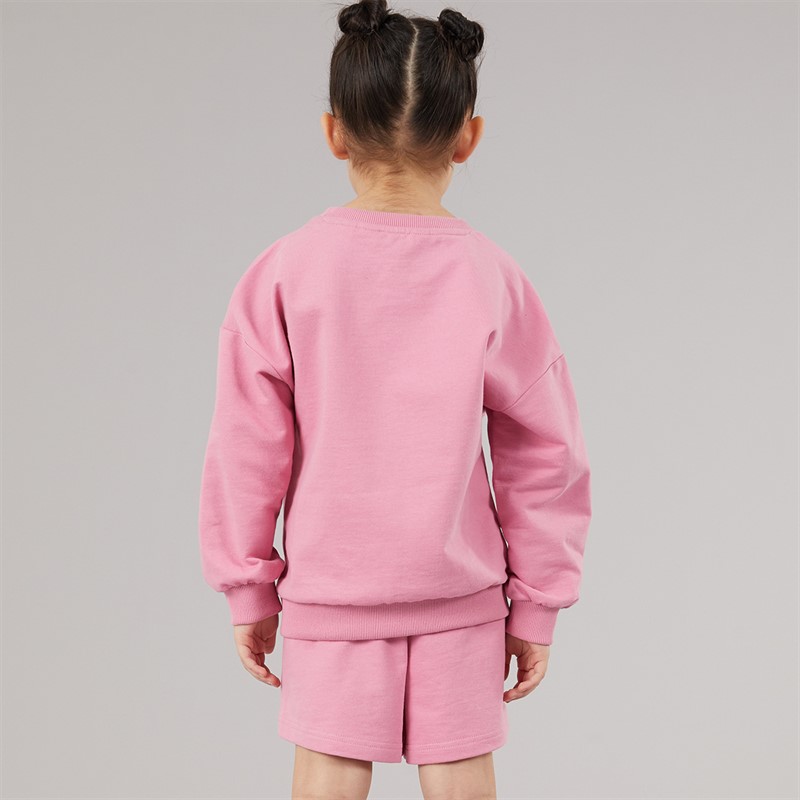 Ellesse Girls Chiara Sweatshirt And Shorts Set Pink 814