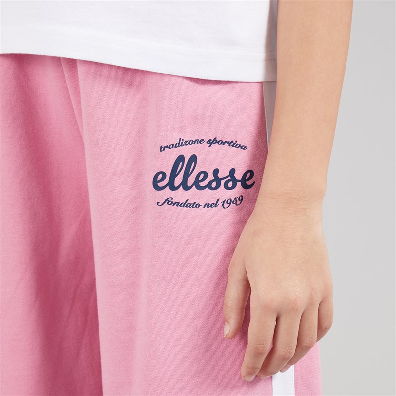 Ellesse Junior Girls Mariella T-Shirt And Popper Track Pants Set Pink 814