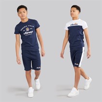Ellesse Junior Boys Vincent T-Shirt And Shorts Three Pack Set Navy 429