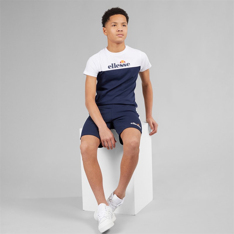 Ellesse Junior Boys Vincent T-Shirt And Shorts Three Pack Set Navy 429