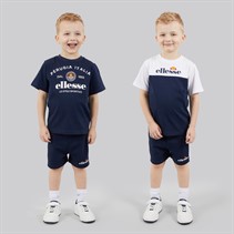 Ellesse Boys Vincent T-Shirt And Shorts Three Pack Set Navy 429