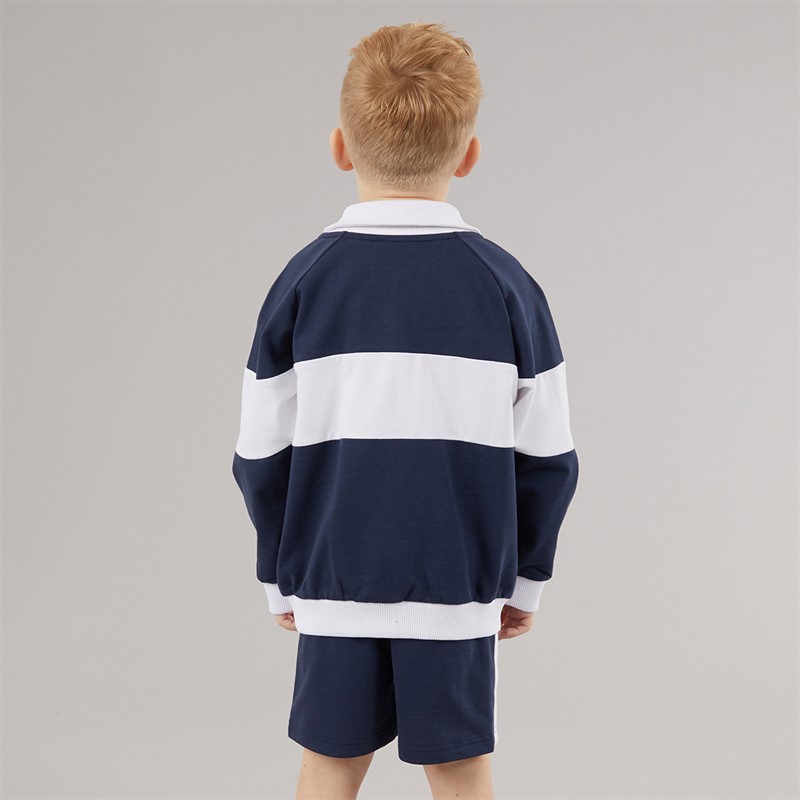 Ellesse Boys Ludovico Rugby Style Sweatshirt And Shorts Set Navy 429
