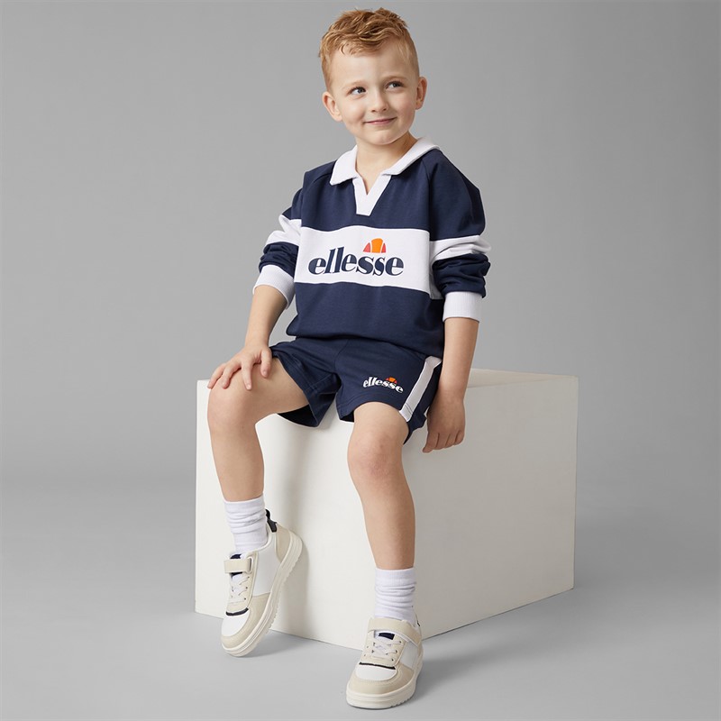 Ellesse Boys Ludovico Rugby Style Sweatshirt And Shorts Set Navy 429