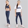 Ellesse Junior Girls Teresa Logo T-Shirt Bra Top And Legging Three Piece Set Navy 429