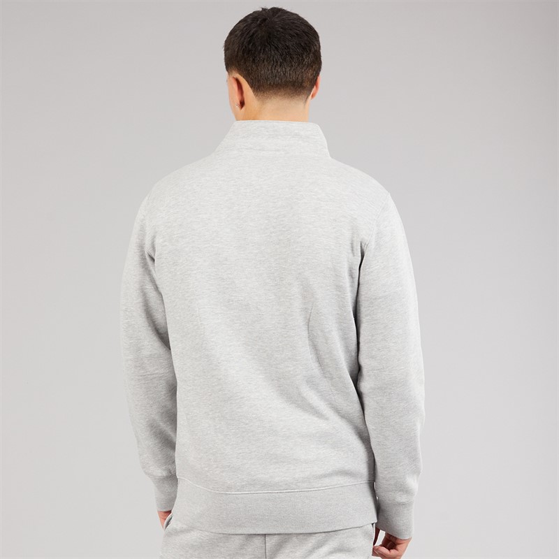 Ellesse Herren Benevento 1/4 Zip Sweatshirt Light Grey Marl