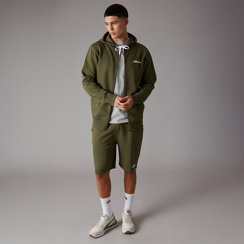 Ellesse Klemerio bluza z kapturem rozpinana na zamek dla niego kolor Khaki