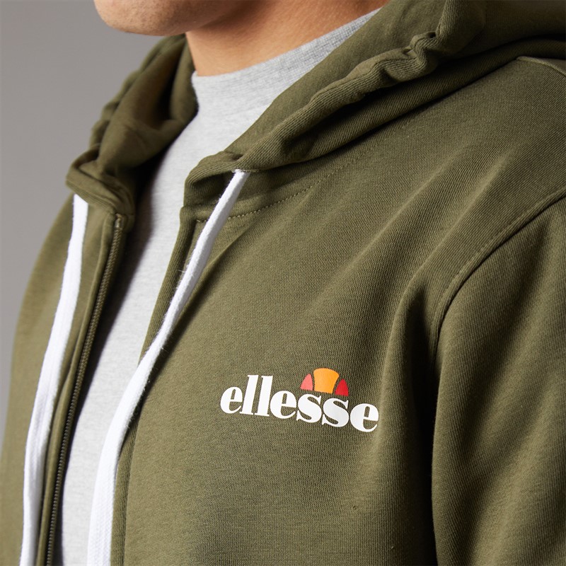 Ellesse Klemerio bluza z kapturem rozpinana na zamek dla niego kolor Khaki