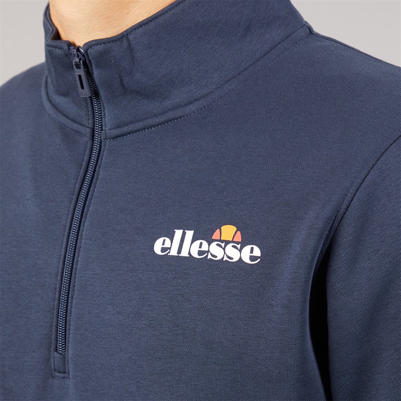 Ellesse Herren Benevento 1/4 Zip Sweatshirt Navy