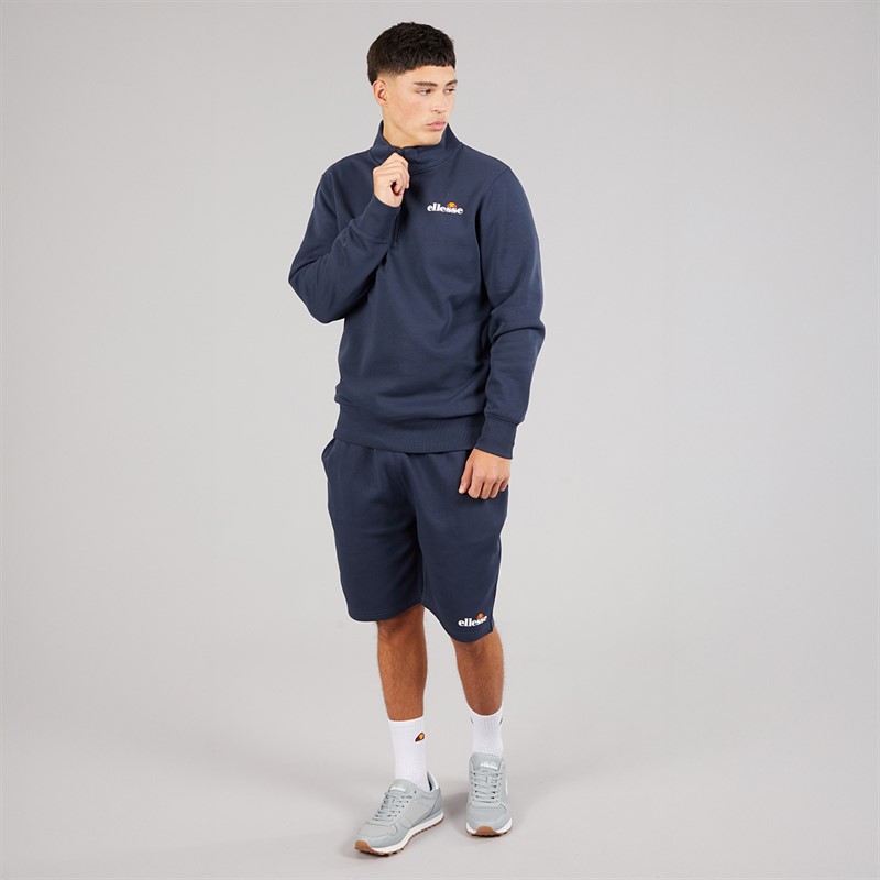 Ellesse Herren Benevento 1/4 Zip Sweatshirt Navy